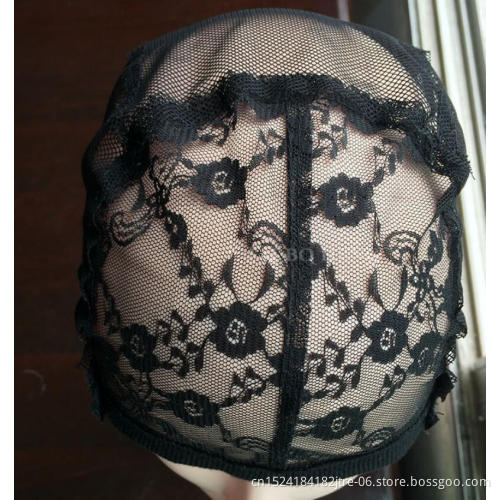 hand tie full lace glueless frontal wigcap with combs, full lace jewish wigcap for makewig